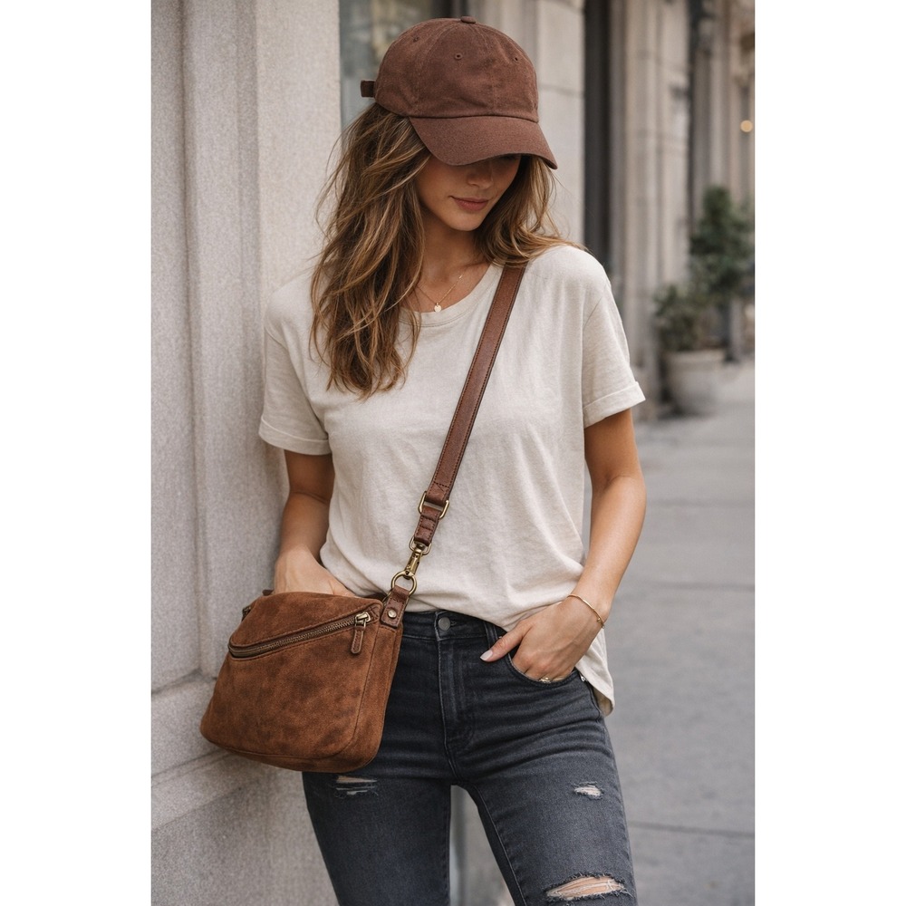 The Hat Depot Brown Cotton Dad Hat Minimalist Neutral Adjustable Cap One‎ Size